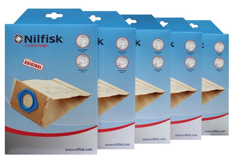 Lot De 5 Sacs D'aspirateur Pour Nilfisk GM 90, GM 80... - Marque Vhbw - 175 G