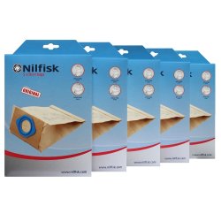 5 PAKKER NILFISK GM 80, GM 90, GS 90 Original st�vsugerposer 