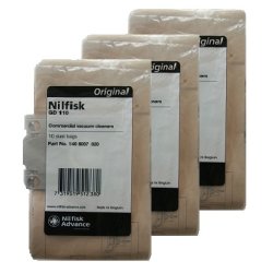 3 PAKKER Nilfisk Viking GD110 stvsugerposer - Original 1408007020 PAKKE TILBUD 