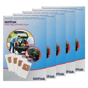 5 PAKKER Nilfisk Multi 20 og Multi 30 Inox stvsugerposer - 107402336