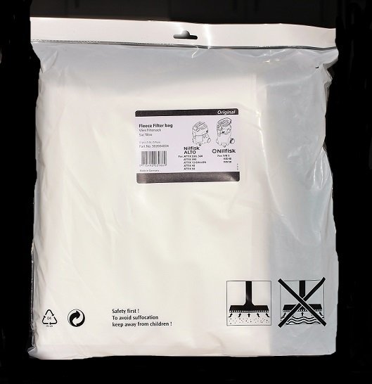 10 Sacchetti Filtro Per Nilfisk ATTIX 50-0H PC - Classe Polvere L, Kallefornia