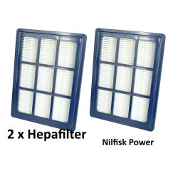 2 stk. Nilfisk Power Hepafilter H13 - Kompatibel