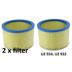 2 stk. Nilfisk UZ 934 , UZ 872, UZ 932, Cubic, Two Ply Motor Filter - filterelement