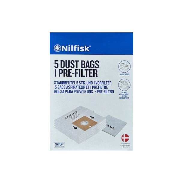 NILFISK GM 100 Sprint/ Action Plus/ Bravo stvsugerposer Original 