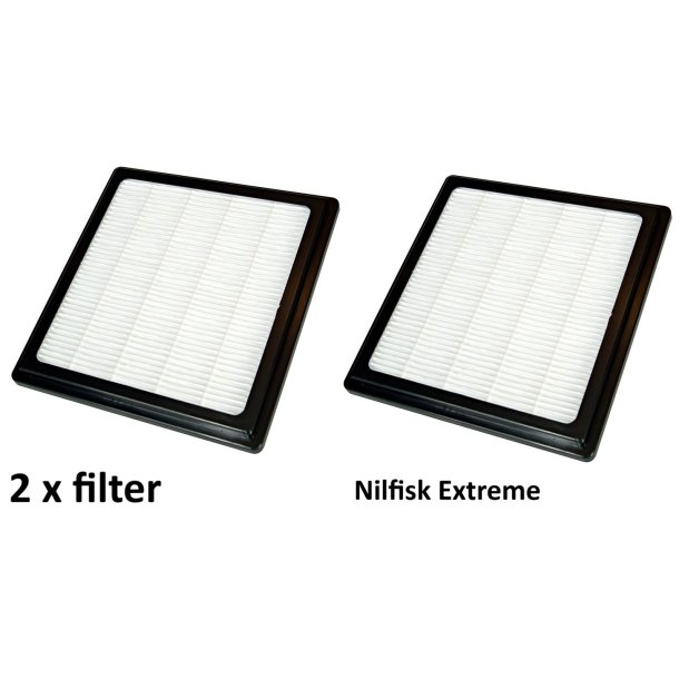 2 stk. Nilfisk Extreme hepafilter - Kompatibel