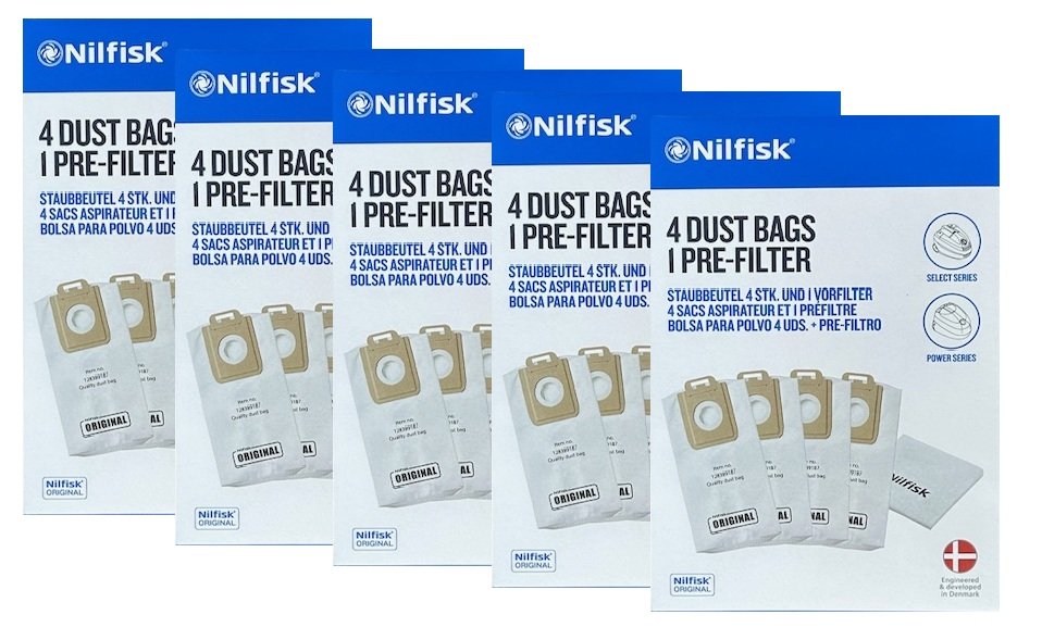 20 Sacchetti In Microfibra Per Aspirapolvere Nilfisk | Ricambi Compatibili Con Serie King, Power, GMD 400 E Modelli GM 200-599 - 4