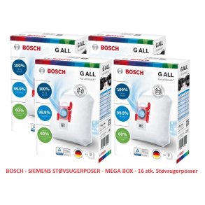 4 PAKKER BOSCH/SIEMENS TYPE G XL Q 4.0 og Q 5.0 silencePower, Q 8.0,stvsugerposer 